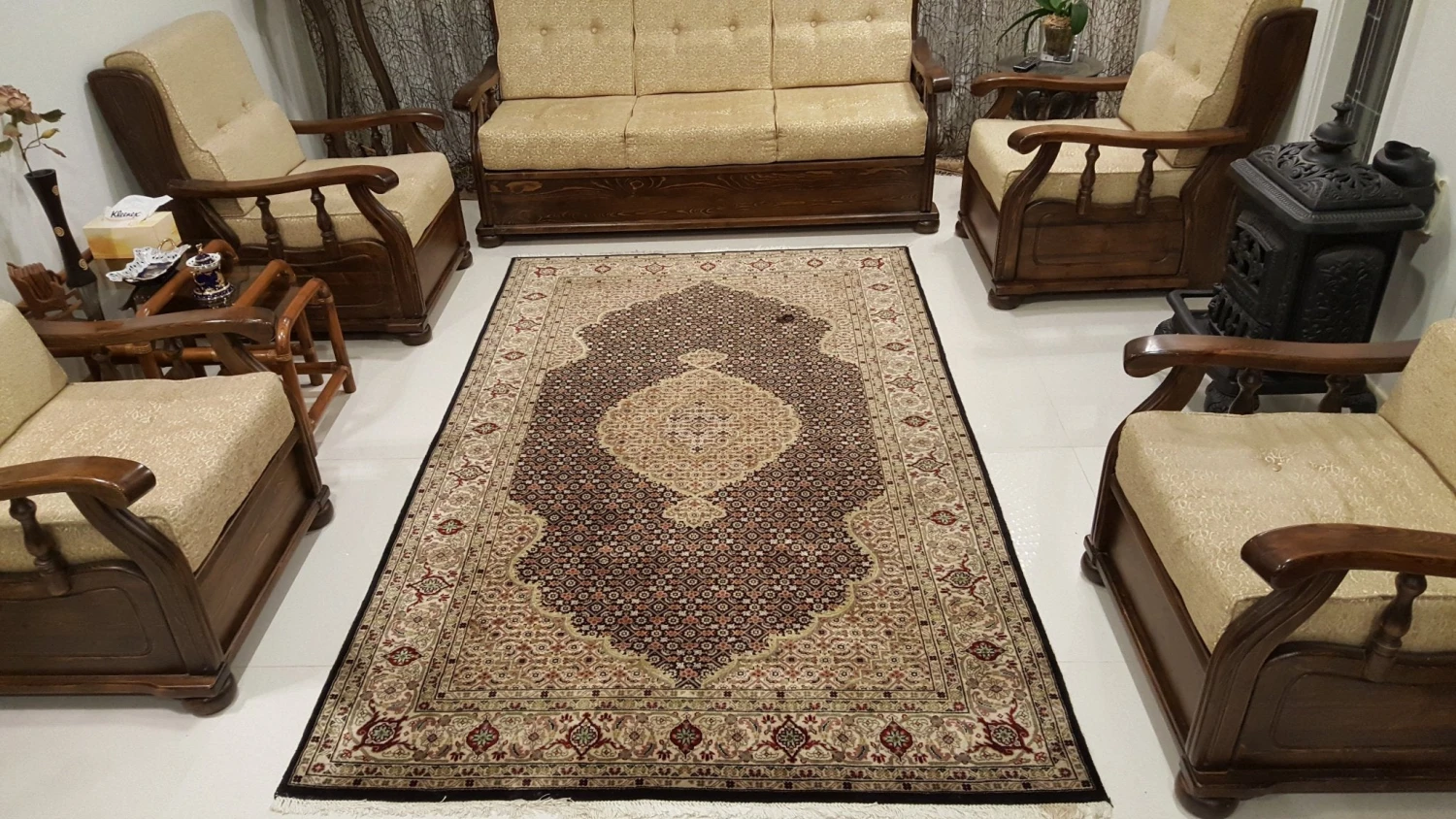 Persian Fish Design Rug Handmade 4 Persian Fish Design Rug Handmade - Image 2