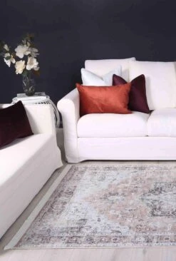 Distressed Vintage Major Fade Black Pink Rug -Sydney Rugs Online 3082 11 9