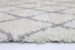 Accorom Nomi Shag Cream Silver Rug -Sydney Rugs Online 80075 696 2