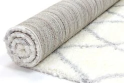 Accorom Nomi Shag Cream Silver Rug -Sydney Rugs Online 80075 696 4