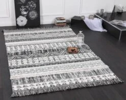 Smut Tribal Lines Cream Rug -Sydney Rugs Online 9010 GREY