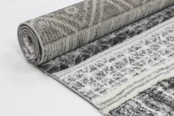 Smut Tribal Lines Cream Rug -Sydney Rugs Online 9010 GREY 4