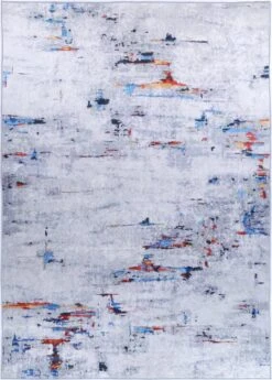 Divine Painting Grey Multi Non-Slip Runner Rug -Sydney Rugs Online ANGE08 1