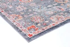 Divine Distressed Floral Grey Multi Non-Slip Rug -Sydney Rugs Online ANGE12 3