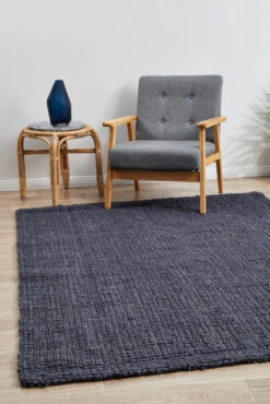Chunky Natural Fiber Barker Navy Rug -Sydney Rugs Online ATR BKR NAV