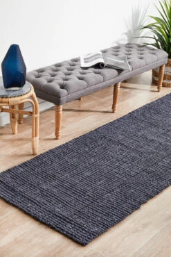 Chunky Natural Fiber Barker Navy Runner Rug -Sydney Rugs Online ATR BKR NAV RU 1