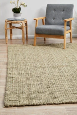Chunky Natural Fiber Barker Platinum Uniart Rug