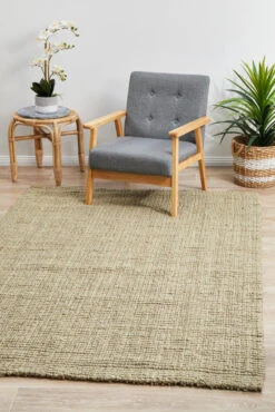 Chunky Natural Fiber Barker Platinum Uniart Rug -Sydney Rugs Online ATR BKR PLA 2