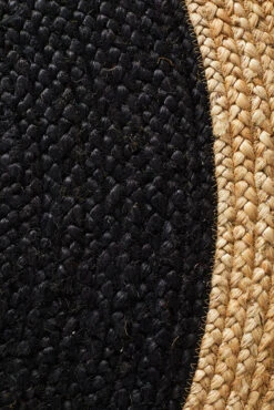 Round Jute Natural Rug Black -Sydney Rugs Online ATR POLO BLA 4