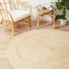 Round Jute Natural Rug Bleached -Sydney Rugs Online ATR POLO BLE