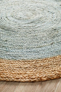 Round Jute Natural Rug Blue 10 Round Jute Natural Rug Blue -Sydney Rugs Online ATR POLO BLU 2