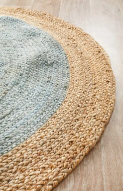 Round Jute Natural Rug Blue 11 Round Jute Natural Rug Blue -Sydney Rugs Online ATR POLO BLU 3
