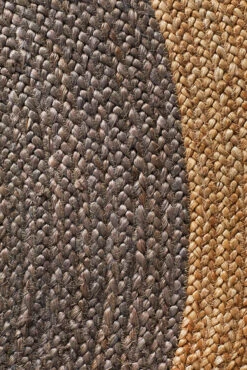 Round Jute Natural Rug Charcoal -Sydney Rugs Online ATR POLO CHAR 4