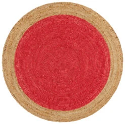 Round Jute Natural Rug Cherry -Sydney Rugs Online ATR POLO CHE 1