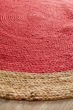 Round Jute Natural Rug Cherry -Sydney Rugs Online ATR POLO CHE 2