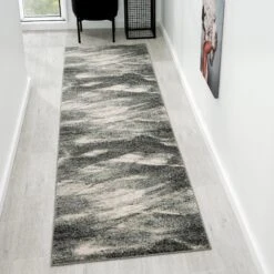 Astor Ash Charcoal Runner Rug