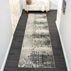Astor Sand Charcoal Runner Rug