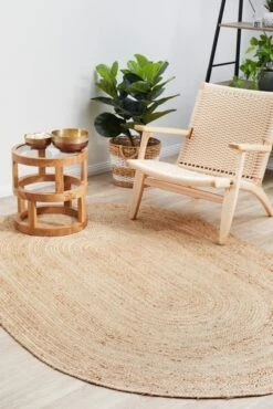 Perky Natural Oval Rug