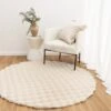 Clarity Washable Beige Round Rug