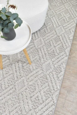 Berlin Cross Light Grey Runner Rug -Sydney Rugs Online BERLIN 0F098A LGREY RU 6