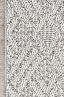 Berlin Cross Light Grey Runner Rug -Sydney Rugs Online BERLIN 0F098A LGREY RU 7