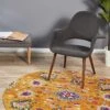 Eclectic Critical Rust Round Rug