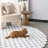 Bubble Machine Washable White Round Rug -Sydney Rugs Online BUB WHITE RO 1