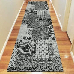 Beantown Floral Grey Runner Rug