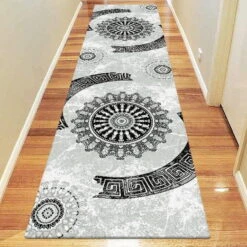 Boston Collection 6447 Grey Runner Rug