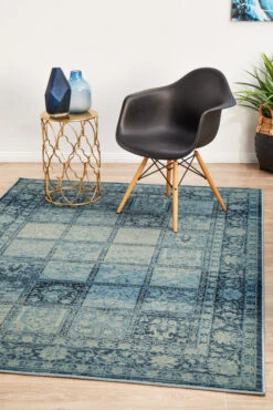 Heritage Paradise Rug Navy -Sydney Rugs Online CAL 6106 BLU 2