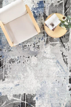 Singsong Canvas Blue Grey Rug -Sydney Rugs Online CAPRI E682B DGRE GRE 2