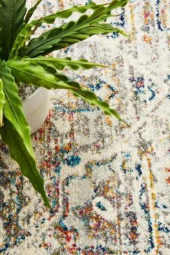 Rhythmic Musical Silver Round Rug -Sydney Rugs Online CEN 911 SILV RO 7