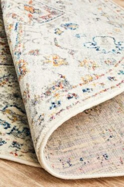 Rhythmic Musical Silver Round Rug -Sydney Rugs Online CEN 911 SILV RO 8