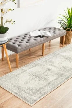 Rhythmic Melodious Silver Runner Rug -Sydney Rugs Online CEN 977 SILV RU 1