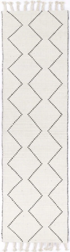 Leilani Diamond Tassel Cream Rug -Sydney Rugs Online D2 CREAM