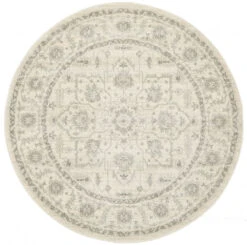 Summon Winter White Transitional Round Rug -Sydney Rugs Online EVO 261 WHI RO 3