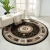 Stratum Lush Medal Black Round Rug -Sydney Rugs Online Estate511BlackRou Lifestyle