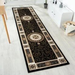 Stratum Lush Medal Black Runner Rug