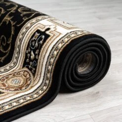 Stratum Lush Medal Black Runner Rug -Sydney Rugs Online Estate511BlackRun Roll