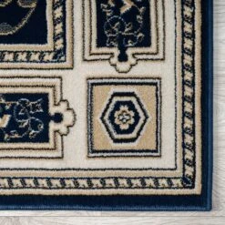 Stratum Lush Medal Navy Runner Rug -Sydney Rugs Online Estate511NavyRun Corner