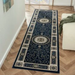 Stratum Lush Medal Navy Runner Rug