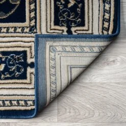 Stratum Lush Medal Navy Runner Rug -Sydney Rugs Online Estate511NavyRun Reverse