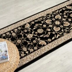 Stratum Persian Classic Black Runner Rug -Sydney Rugs Online Estate512BlackRun Accessory