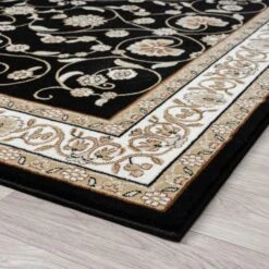 Stratum Persian Classic Black Runner Rug -Sydney Rugs Online Estate512BlackRun Angle
