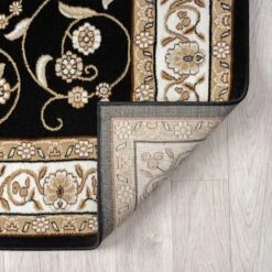 Stratum Persian Classic Black Runner Rug -Sydney Rugs Online Estate512BlackRun Reverse