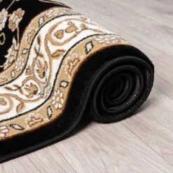 Stratum Persian Classic Black Runner Rug -Sydney Rugs Online Estate512BlackRun Roll