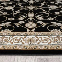Stratum Persian Classic Black Runner Rug -Sydney Rugs Online Estate512BlackRun Side
