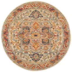 Bequest Heirloom Rust Round Rug -Sydney Rugs Online LEG 850 RUST RO 3