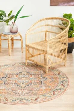 Bequest Heirloom Salmon Round Rug -Sydney Rugs Online LEG 850 SALM RO 2
