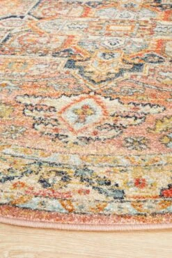 Bequest Heirloom Salmon Round Rug -Sydney Rugs Online LEG 850 SALM RO 4